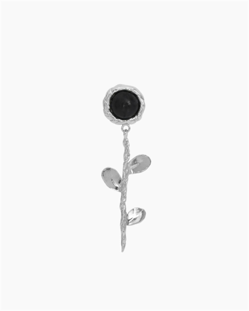 CORALI VIOLA ØRERING STERLING SILVER ONYX STONE